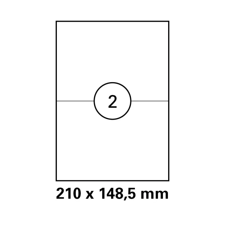 500 Blatt Versandetiketten Weiß - 210 x 148,5 mm auf DIN A4