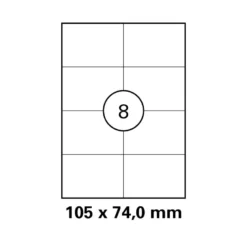 500 Blatt Versandetiketten Weiß - 105 x 74 mm auf DIN A4