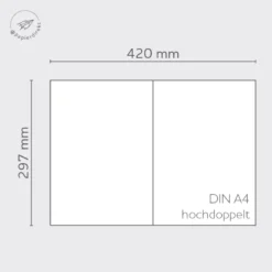 Büttenkarten DIN A4 hochdoppelt