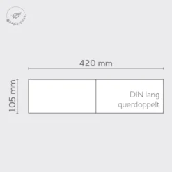 Büttenkarten DIN lang querdoppelt