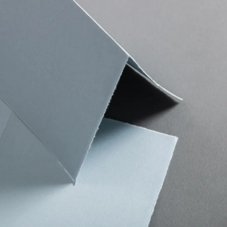 Büttenkarten hochdoppelt French Blue 113 x 175 mm