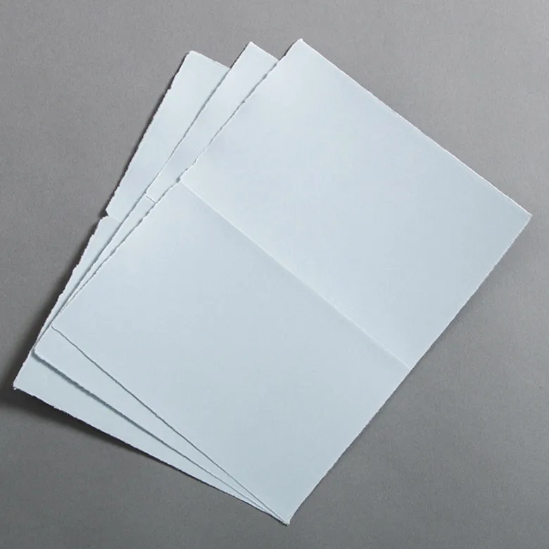 Büttenkarten hochdoppelt French Blue 113 x 175 mm