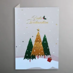 Bunter Winterwald 25 Weihnachtskarten im Set
