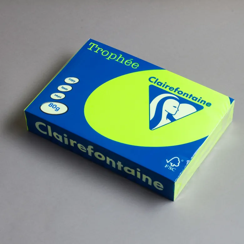 Clairefontaine Trophée Fluo - Neon Gelb DIN A3 80 g/m²