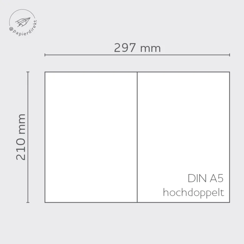 Edelpost Karten DIN A5 hochdoppelt