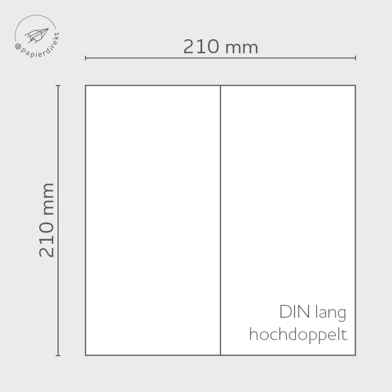Edelpost Karten DIN lang hochdoppelt