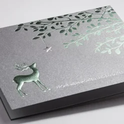 Green Deer 25 Weihnachtskarten im Set