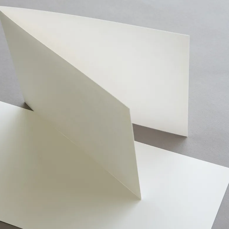 Karten DIN B6 querdoppelt 120 x 169 mm Cremeweiß