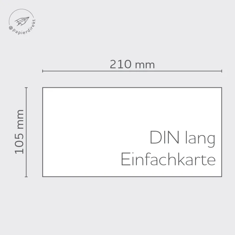Karten Elfenbein DIN lang einfach
