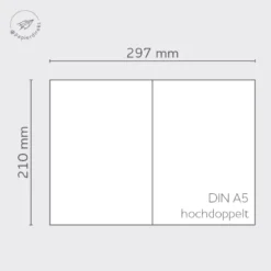 Karten Weiß A5 hochdoppelt