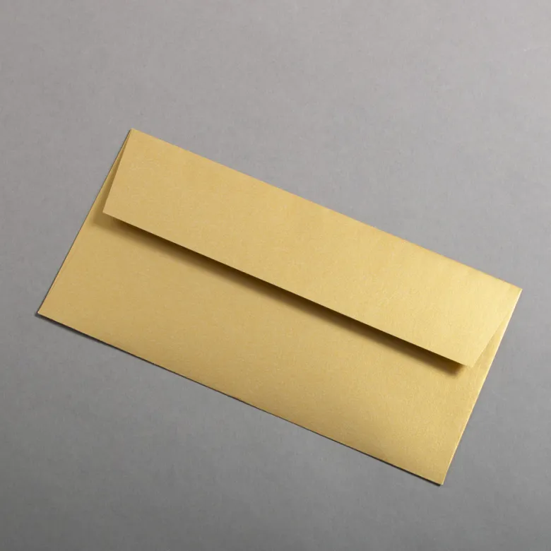 Majestic Metall Briefumschläge DIN lang Real Gold