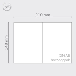 Majestic Metall Karten A6 Elfenbein hochdoppelt