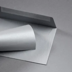 Metallics gebürstet Briefumschläge DIN C6 Chrom