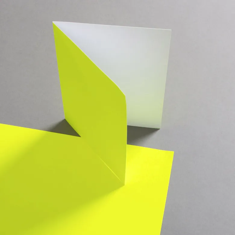 Neon Karten DIN B6 hochdoppelt - Neon Gelb