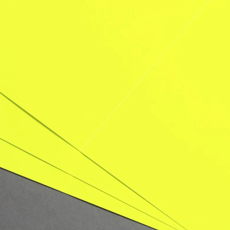 Neon Karten DIN B6 hochdoppelt - Neon Gelb
