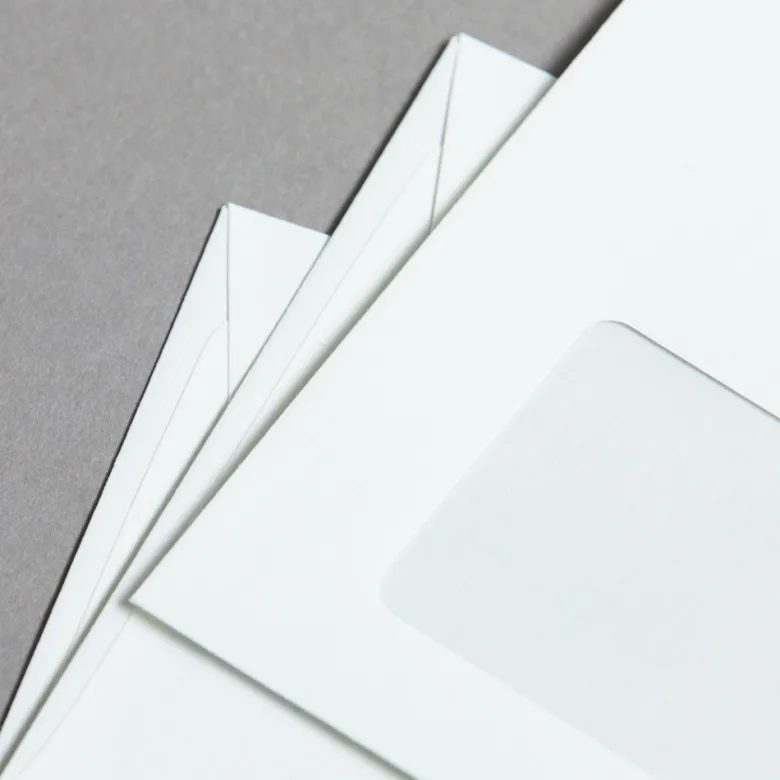 Opaline Briefumschläge Leinen DIN lang mit Fenster