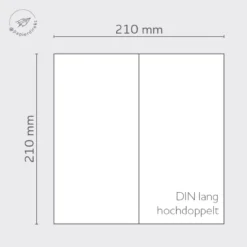 Opaline Karten DIN lang Hochdoppelt