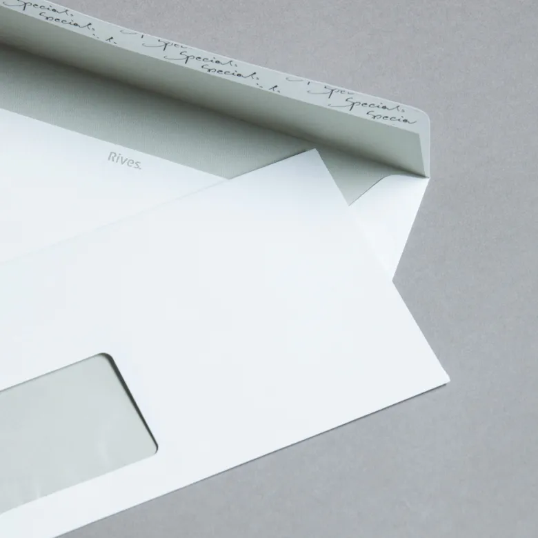 Rives Design Briefumschläge DIN lang Weiß mit Fenster